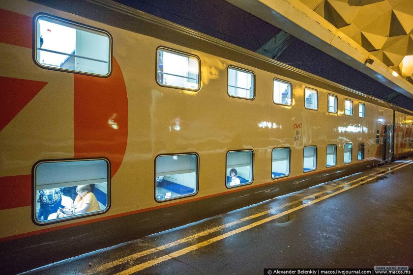 Двухэтажные вагоны РЖД Сочи 2014