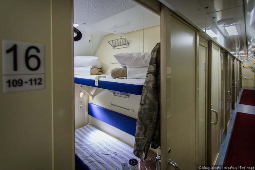 2х этажный поезд РЖД купе