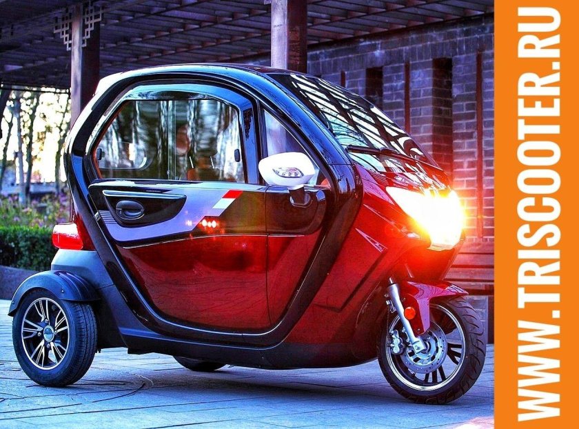 Скутер трицикл Triscooter Avrora 2000w el (ev) с кабиной
