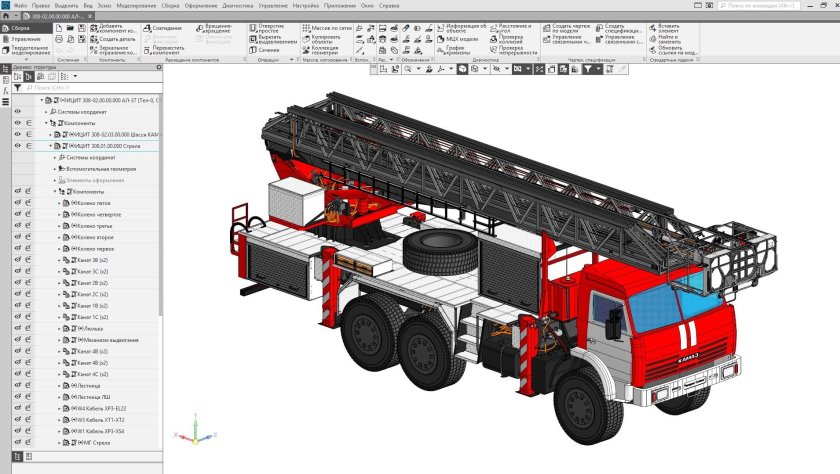 Автолестница вид сверху