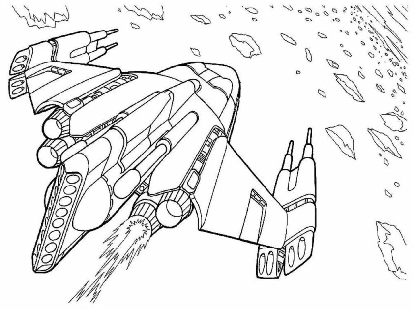 Космические корабли раскраска