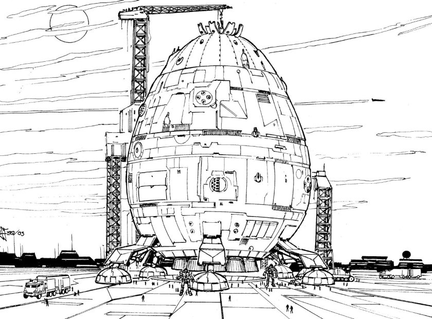 Космический корабль рисунок