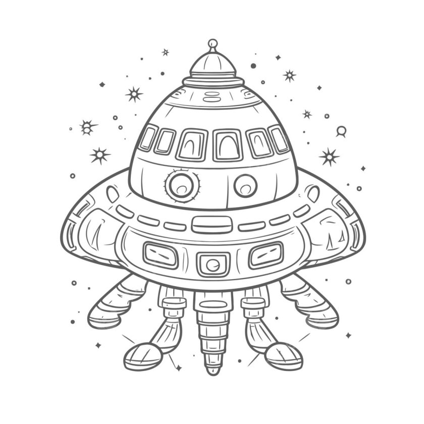 Летающая тарелка раскраска