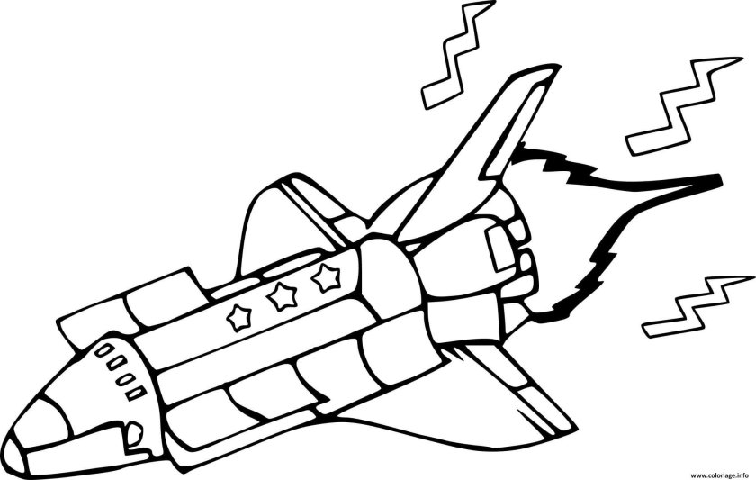 Раскраска космический корабль для детей