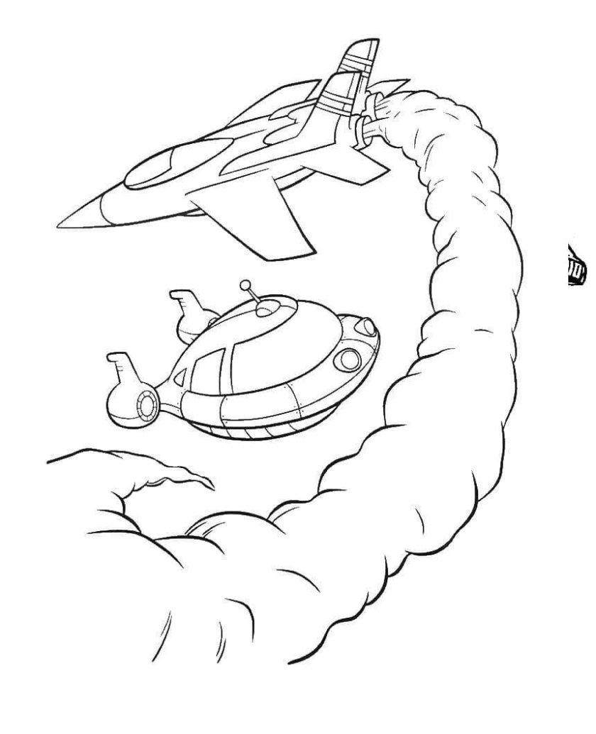 Ракета раскраска для детей