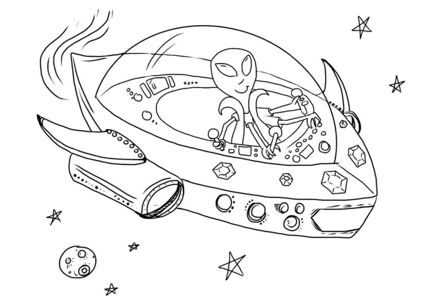 Космос раскраска для детей