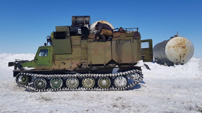 МТЛБ В тундре