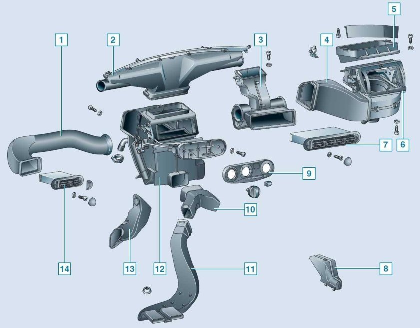 Система воздуховодов Нива Шевроле