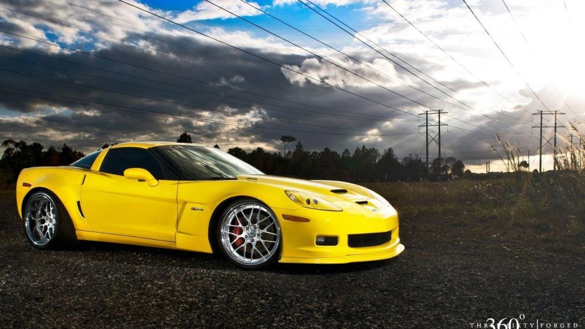 Corvette z06 желтый