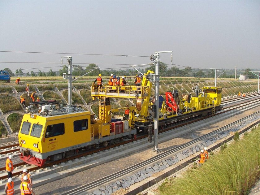 Раскаточная платформа для проводов контактной сети