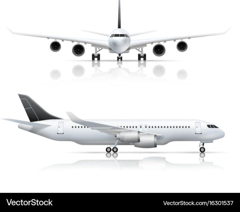 Самолет вектор вид сбоку