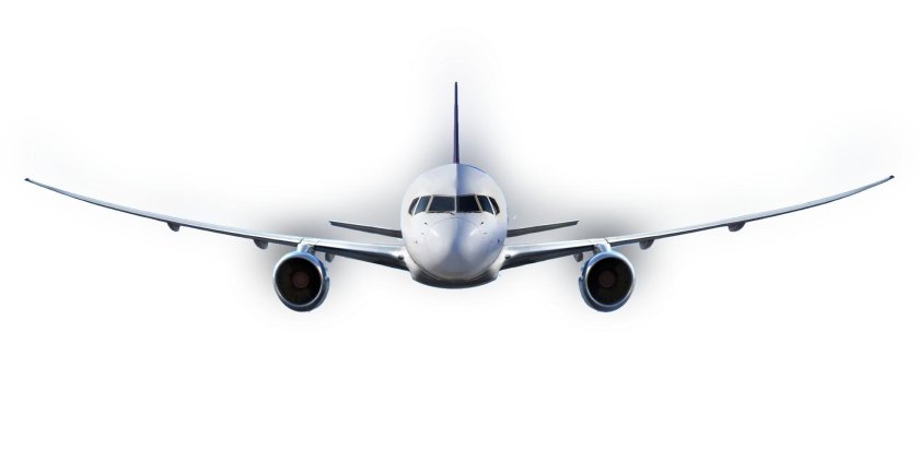Самолет на прозрачном фоне