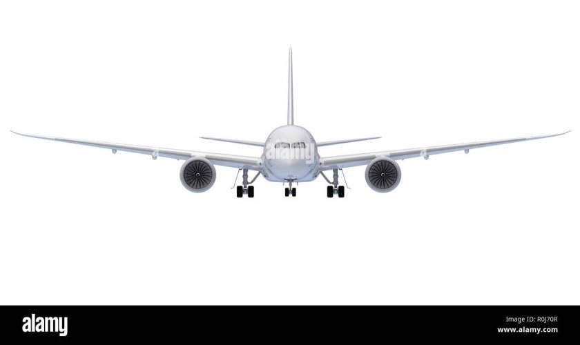 Самолёт спереди и сзади