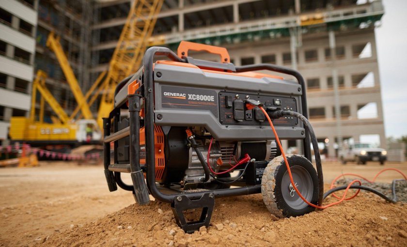 Электрогенератор на стройке