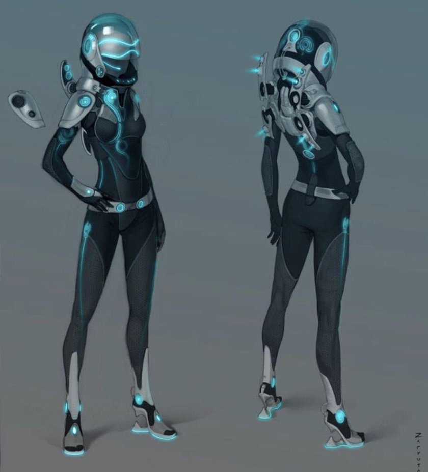 Cyberpunk костюм Concept Art