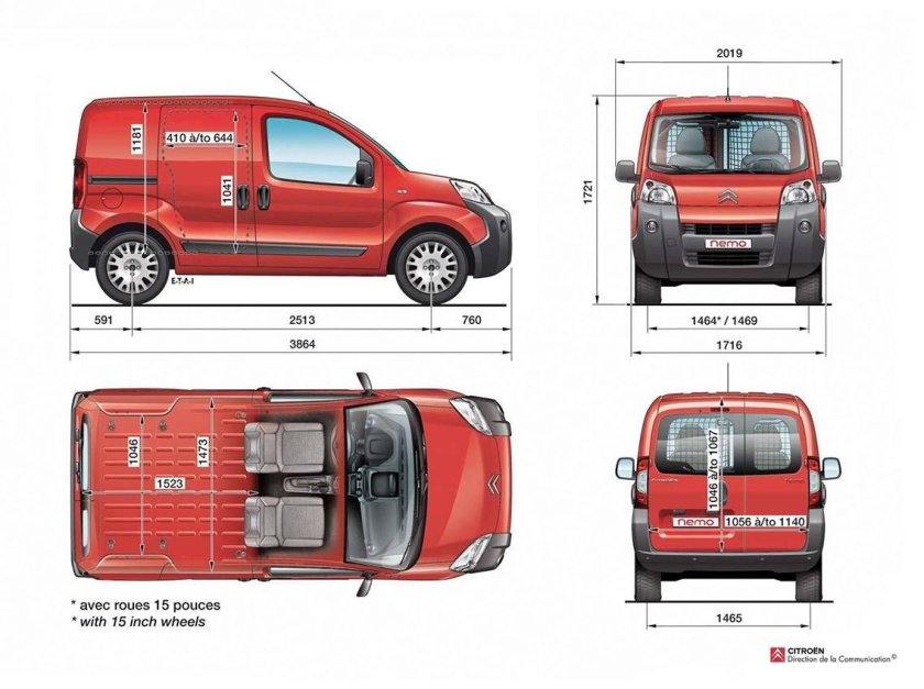 Габариты Фиат Добло 2008