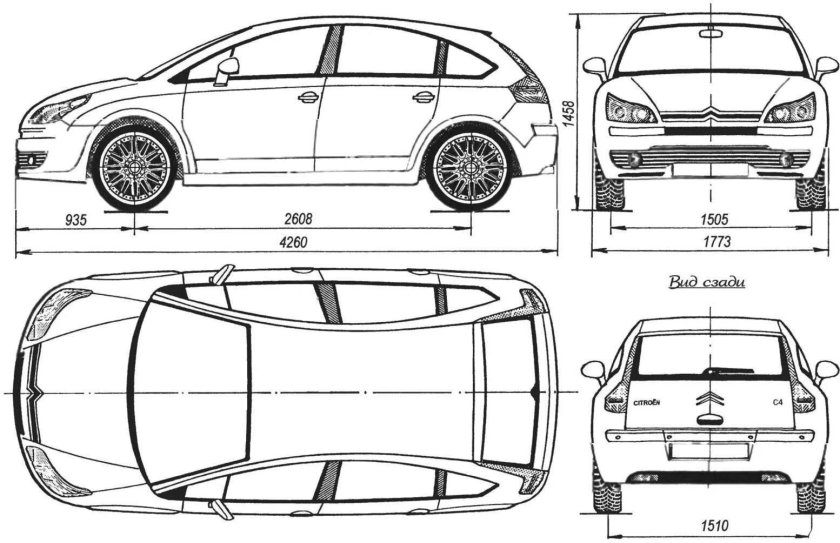 Ситроен с4 чертеж