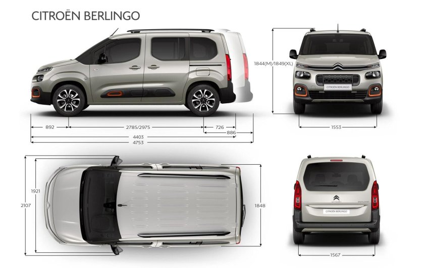 Citroen Berlingo 2009 l2 размер