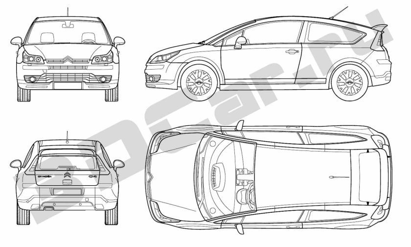 Citroen c4 чертеж