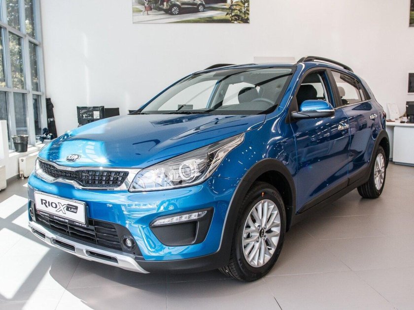 Kia Rio x-line синий