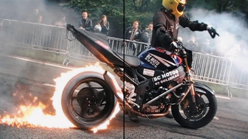 Дрифт на мотоцикле