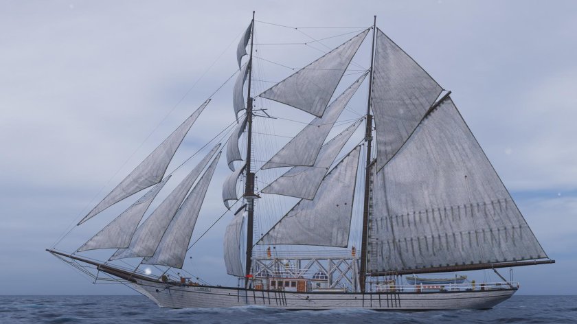 Бригантина Двухмачтовая корабль