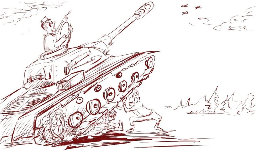 Танк рисунок