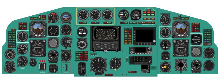 Приборная доска ту 154м