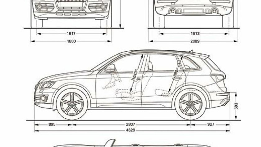 Габариты ауди q 5