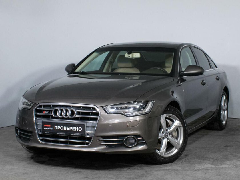 Серебристый audi a6 iv (c7) 2.0 cvt (180 л.с.)
