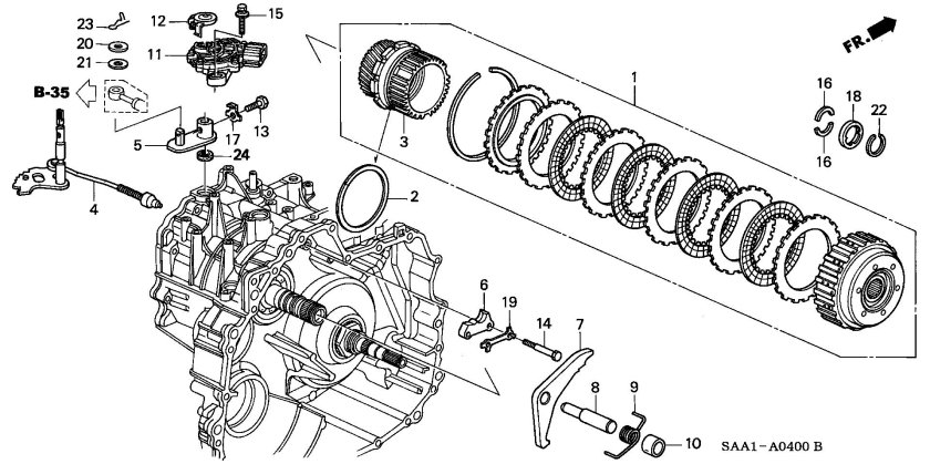 Схема вариатора Хонда фит