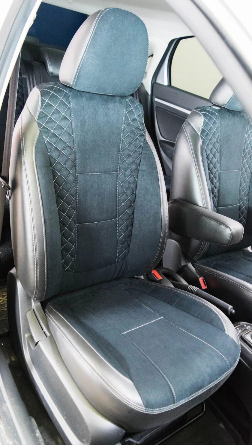 Чехлы Лада Веста св кросс алькантара