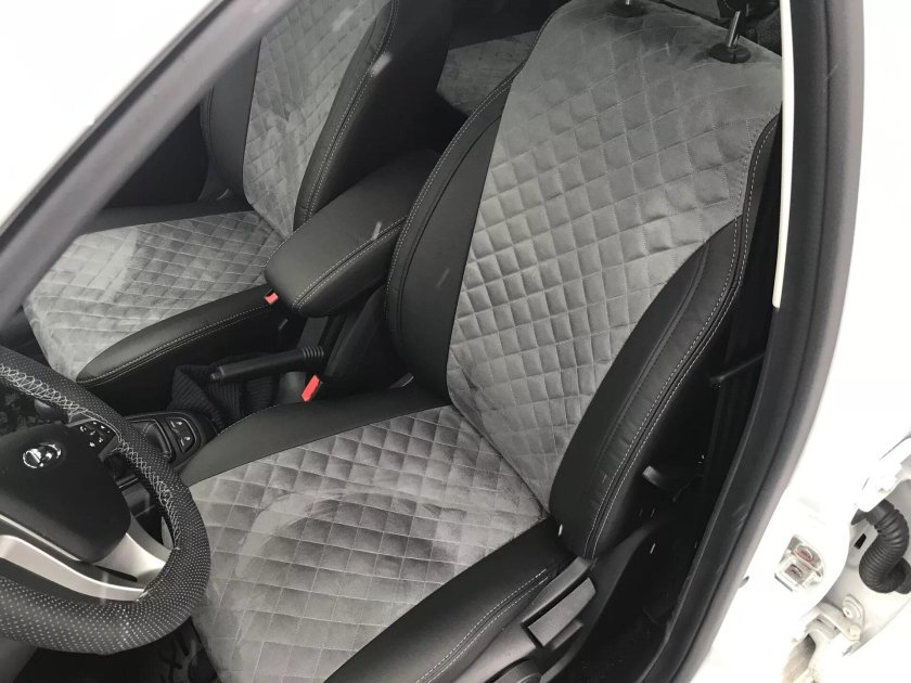 Чехлы Лада Веста св кросс алькантара