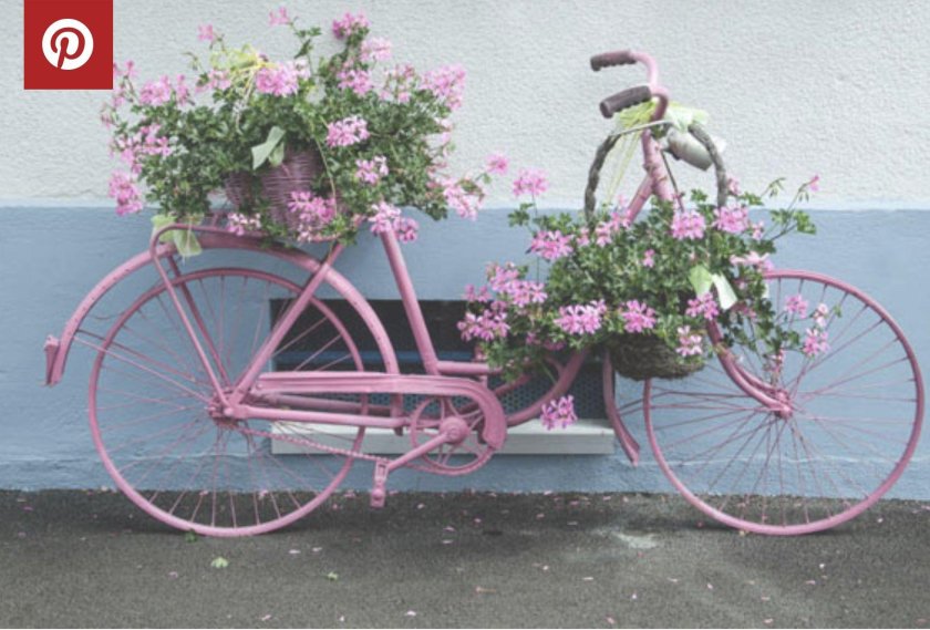 Велосипед с цветами декор
