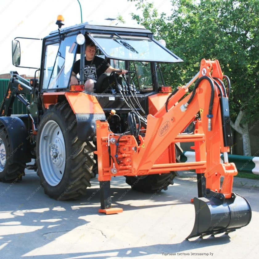 Навесной экскаватор на трактор МТЗ, e37
