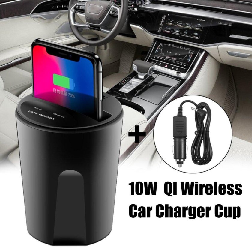 Qi Wireless Charger for car Cup Holder