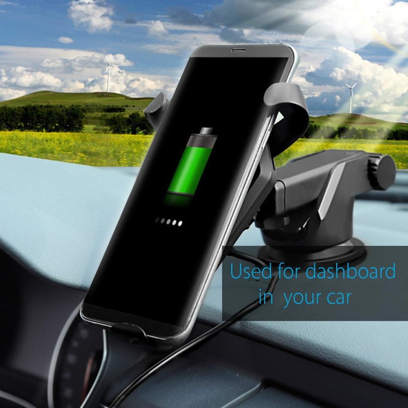 Автомобильный держатель Budi Wireless car Charger
