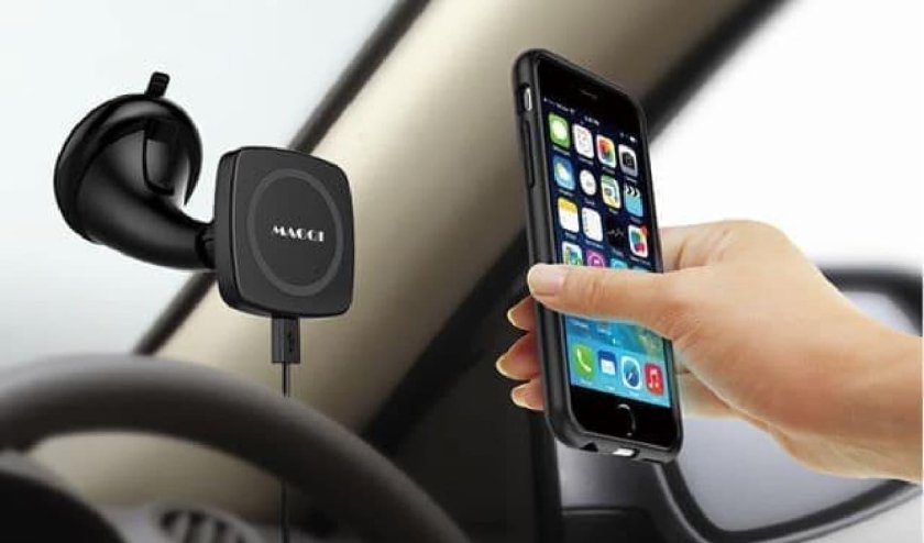 Автомобильный держатель с беспроводной зарядкой для iphone