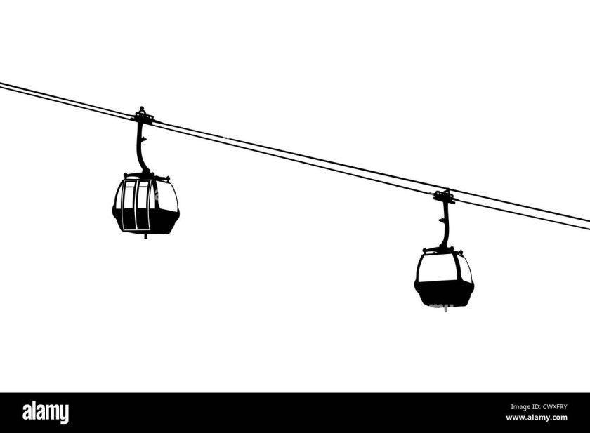 Силуэт канатной дороги