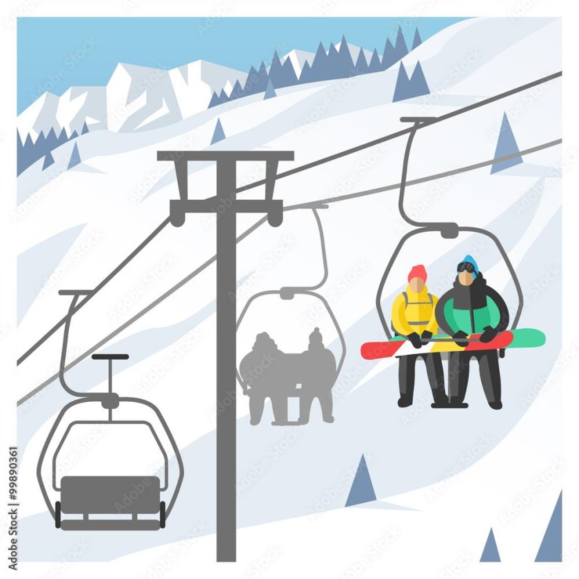 Горнолыжный подъемник иконка