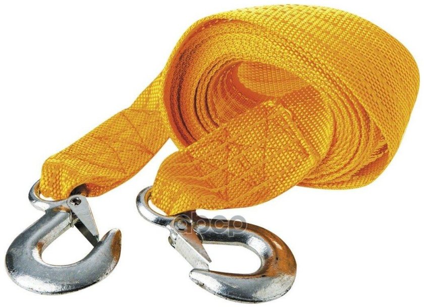Трос буксировочный "лента" 5т 2 крюка Полярник