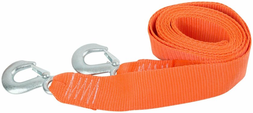 Трос буксировочный РОСТРОС 10 Т 2 крюка, 5 метров, в сумке