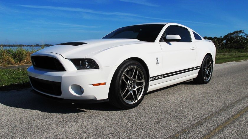 Форд Мустанг белый gt 500