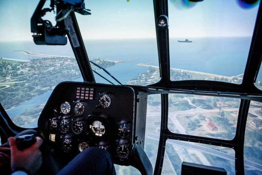 За штурвалом вертолета