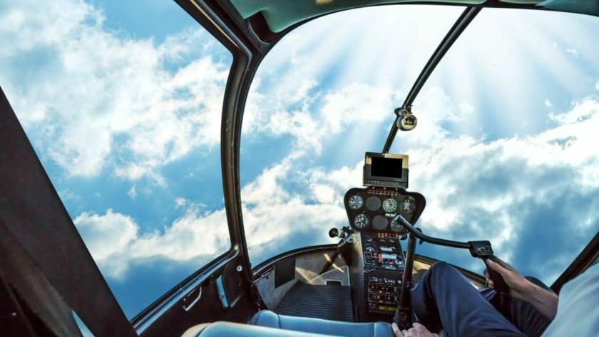 Вид из кабины вертолета