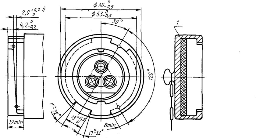 Байонетное соединение чертеж с размерами