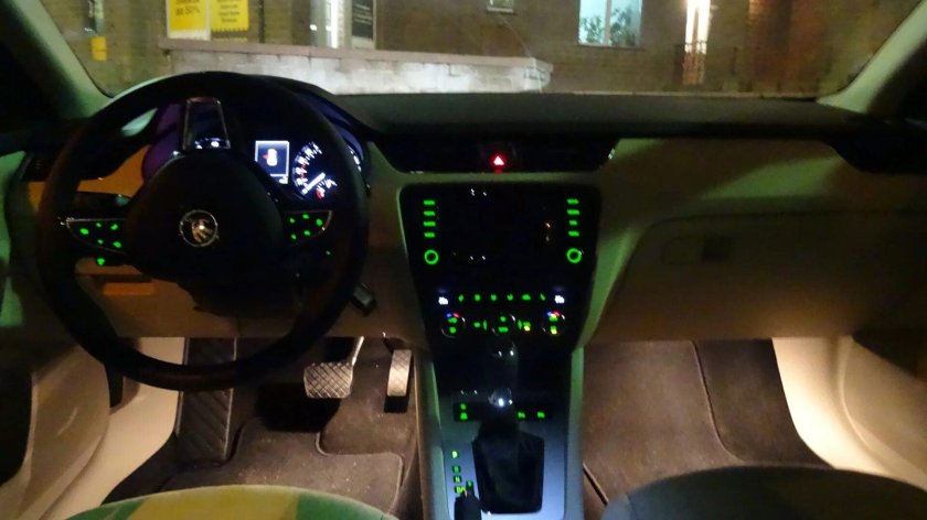Skoda Octavia a7 подсветка салона