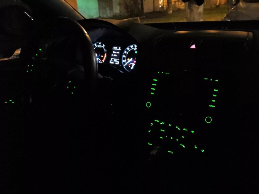 Шкода а 5 салон ночью