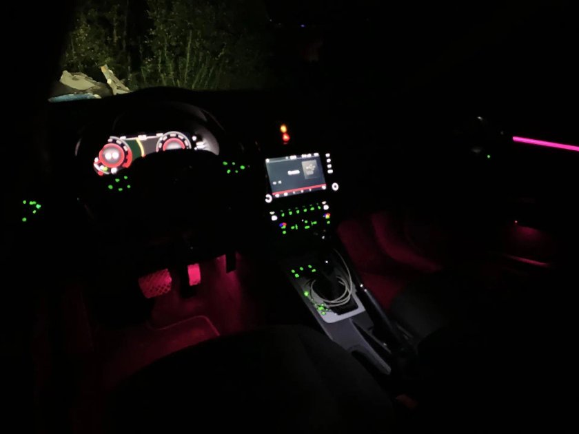 Амбиентная подсветка Октавия а7