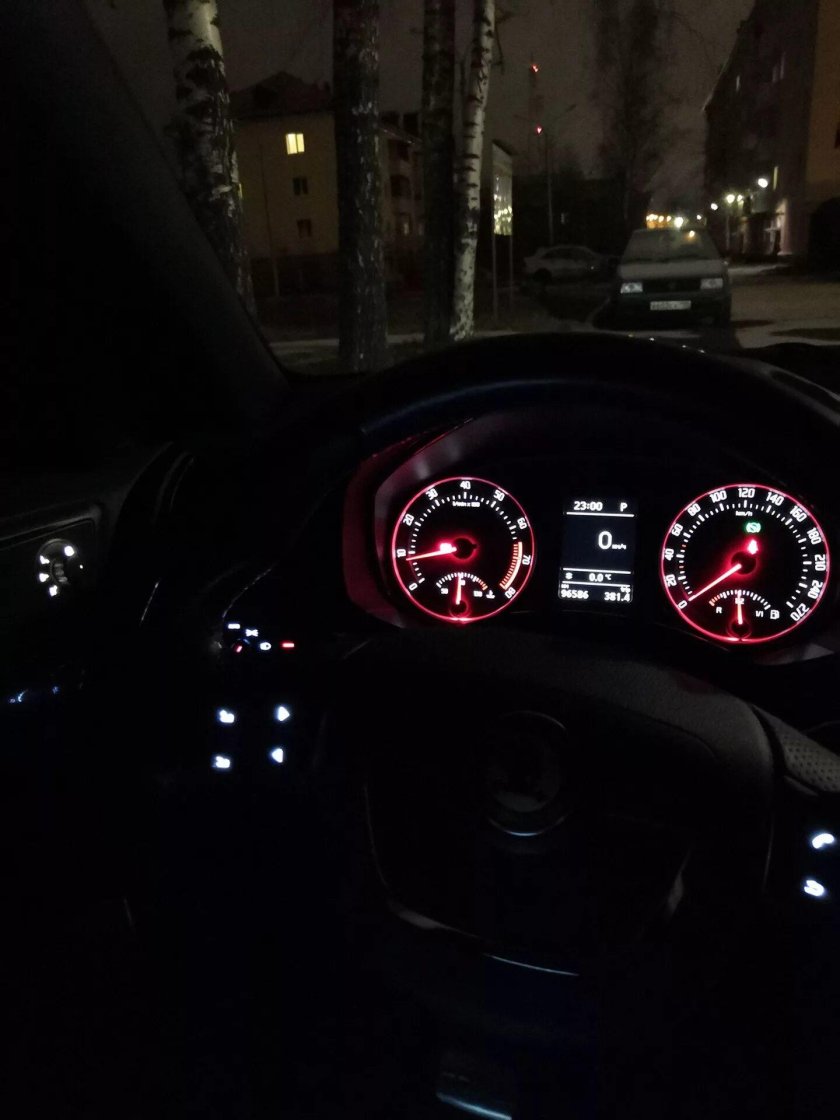 Пересвет салона Skoda Octavia a7